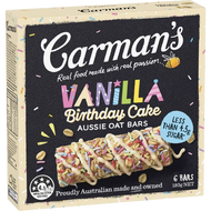 [澳洲 Carman's] 生日蛋糕風味繽紛燕麥棒 (5條/盒)-[澳洲 Carman's] 生日蛋糕風味繽紛燕麥棒 (5條/盒)