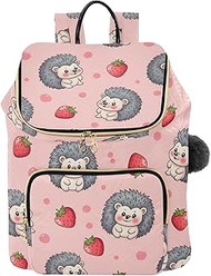 Cute Hedgehogs Pink Lightweight Travel Backpack for Women 15L Woman Medium Backpack