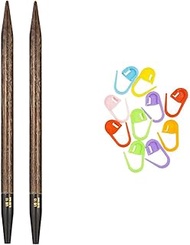 Lykke Knitting Needles Interchangeable Tips Umber 5 inches Long (13cm) US 9 (5.5 mm) Bundle with Art