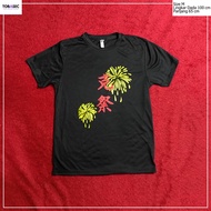 Glimmer Dry Fit T-shirt with Firework Motif, Black, Like New, Size M