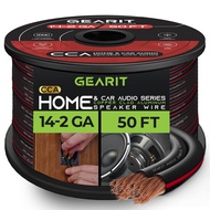 14AWG Speaker Wire, GearIT Pro Series 14 AWG Gauge Speaker Wire Cable (50 Feet / 15.24 Meters) Great