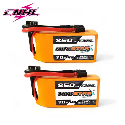 2PCS CNHL 3S 4S 11.1V 14.8V Lipo Battery 650mAh 850mAh 70C MiniStar With XT30 XT60 Plug For RC FPV D