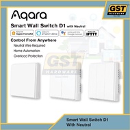 Aqara Smart Zigbee Wall Switch D1 with neutral - Global Version Smart Home Wall Plug Apple Homekit