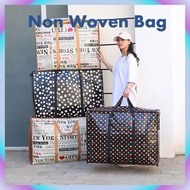 Beg Guni Besar Berzip Waterproof Tebal Laundry Bag Plastic Besar Berzip Big Clothes Storage Bag Trav