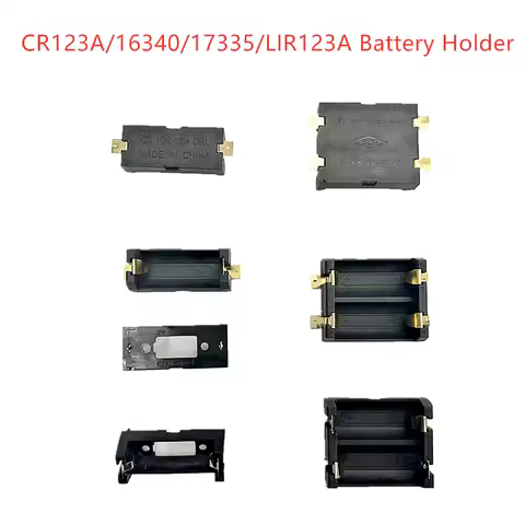 CR123A/16340/17335/LIR123A Lithium Battery Holder Box Clip Lithium Battery Organize Power Bank Holde