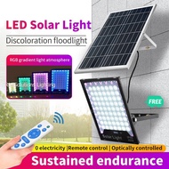 🔥RGB Solar Spotlight - 60W/100W/200W/300W LED IP66 Cool White w RGB Light- Lampu Solar RGB 60w 100w 200w 300w