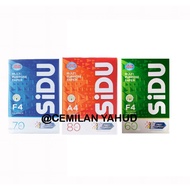 HVS Sidu Paper - f4 60gsm / f4 70gsm / A4 80gsm - 500 sheets