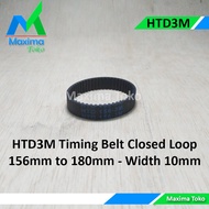 HTD3M Timing Belt L 153mm 156mm 162mm 165mm 174mm 180mm gear 51 52 54 55 58 60 Close loop Width 10mm