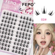 FEPO 10 Rows False Eyelashes Mix Thick Curly Natural for Beginners 12mm