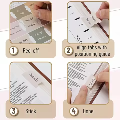 Bible Tabs,75 Tabs,Colorful,Laminated Bible Tabs For Women And Men, Bible Tabs For Study Bible,Bible