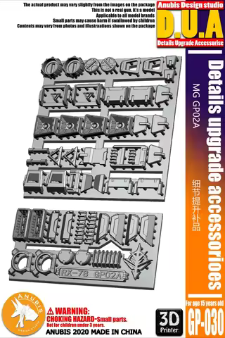 ANUBIS GP030 MG Physalis 3D-Print Details Upgrade Accessories for MG 1/100 RX-78 GP02A Physalis Mode