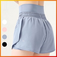 Lululemon New 4 Color   Yoga High Waist Sports Running Shorts Pants 1847