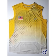 YONEX RM1812059BPR12 LEE CHONG WEI 2012 LONDON OLYMPIC GAMES Men's Yellow Sleeveless Shirt Size XL