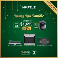 [Riang Ria Bundle B1] Hafele 90cm Semi Integrated Hood + 86cm 3 Burner Gas Hob (PUB) + 60cm Multifunction Oven (538.61.841)