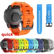 20/22/26mm Strap For Garmin Fenix 3 5 6 7 5S 6S 5X 6X 7X Plus GPS 3HR Silicone Smartwatch Bracelet Wrist Band Forerunner 935 945