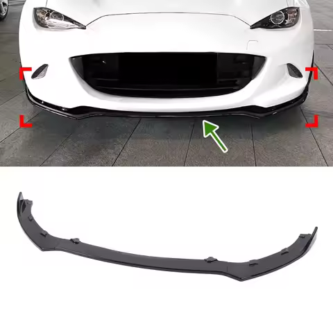 3Pcs Car Front Bumper Lip Splitter Bumper Lip Body Kit Spoiler Auto Tuning Accessories For Mazda MX-
