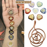 MNWHUC Copper Palm Ring, Adjustable Portable Spiral Palm Ring,  Handmade Jewelry Accessories Reiki E