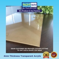 4mm THICKNESS DIY TRANSPARENT ACRYLIC SHEET (SIZE : 60cm X 60cm)