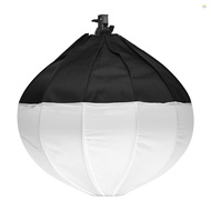 50cm/ 19.7in Lantern Softbox Spherical Collapsible Soft Box Quick-Install with E27 Socket Carry Bag 