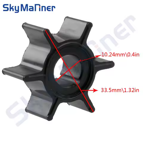 369-65021 Water Pump Impeller for Tohatsu 3.5 5HP HANKAI 5HP 6HP Outboard Motor 2 stroke 369-65021-1