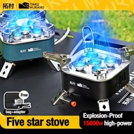 Butane Gas Stove Portable Stove 15800W Camping Stove Foldable Windproof Burner Outdoor Picnic BBQ wi