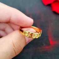 " 4S GROSIR SOLO || CINCIN TITANIUM MODEL RANTAI WARNA GOLD ANTI KARAT