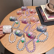 For GOOJODOQ J201 Earphone Case Cute DIY flower bracelets
