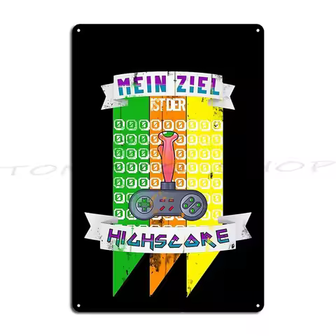 Level 64 Unlocked Video Gamer Gaming 64th Birthday Gift Metal Sign Plaques Wall Decor Design Club pe