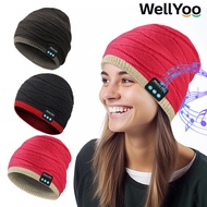 Autumn Winter Wireless Bluetooth Headset Knitted Hat, Fish Pattern Music Headset Hat, Binaural Stere