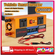 NEW XTITAN 25000W Power Inverter Converter Car Solar inverter DC 12V/24V To AC 220V Pure Sine Wave Inverter With LED