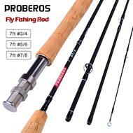 SHILIHUI 7FT 2.1M Fly Fishing Rod 4 Section Line Wt 3/4 5/6 7/8 Fishing Pole Soft Cork Handle Ultra 