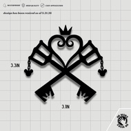 Kingdom Key Heart Vinyl Decal Gaming Waterproof Kingdom Hearts Sticker