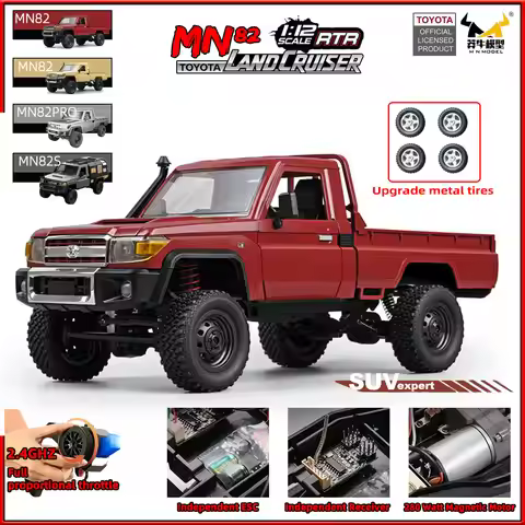1:12 MN82 RC Car LC79 Model MN82T Full Scale RTR 2.4G 4WD 280 Motor Remote Control RC Truck Toys Wit