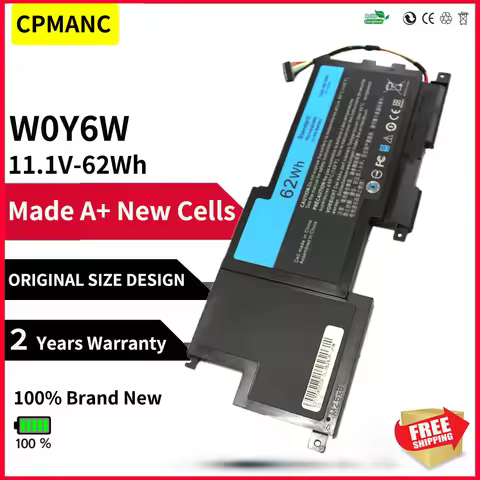 CPMANC 11.1V 62Wh W0Y6W Laptop Battery For Dell XPS 15-L521X 15-3828 Series 9F233 WOY6W 3NPC0 09F233