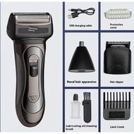 (SG) 3in1 Washable Twin Blade Rechargeable Shaver for Men–Waterproof, USB Charging, 500mAh Battery, 