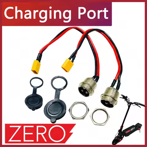Original 3 Pins Charging Port Suit For Zero 8X Zero 9 Zero 10 Zero 10X Zero 11X Electric Scooter Soc