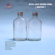 BKGP200 new plain glass bottle 200ml flat glass bottle/ square box/