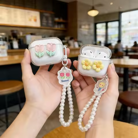 flower pendant Case for Baseus BP1 NC / MP1 /BS1 NC /BP1 Pro /BC1 /MC1Pro M3S Case Silicone earphone