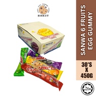 Sanwa 6 Fruits Egg Gummy With Jam 30’s