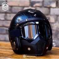 IRCO Kacamata Google Masker Helm Motor Cross Bening - Kaca Mata Bikers Googlemask Full Face Retro