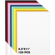 120 Sheets Colored Cardstock 8.5 x 11,10 Assorted Colors Heavyweight Cover Cardstock Printer Paper 8