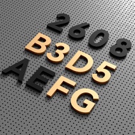 Customized Unit Sign Door Sign Numeric Alphabet Number Unit Number Signage Golden Door Number Signag
