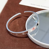 Bracelet Bracelet Clover Ladies Influencer Bracelet Fashion Hot-selling Pure Silver 999.9 CNC Openin