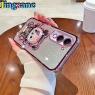 Jingsanc Casing For VIVO Y29t 5G/VIVO Y29s 5G/VIVO Y04 Transparent Plating Gradient Glitter Phone Ca