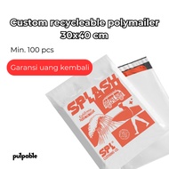Custom Recycle Polymailer 30x40 cm plastic packaging/ online shop plastic/ screen printing plastic c