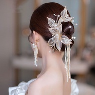 Korean style bride headwear, Sen style high-end wedding hair accessories, daily韩式新娘头饰森系高级结婚发饰日常写真造型婚纱礼服配饰品3.20