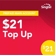 SingTel Hi $21 mobile phone prepaid card online Topup