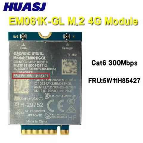 EM061K-GL M.2 4G Card LTE Cat6 FRU 5W11H85427 4G Module For T14 X13 T14S L13 T16 L14 L16 G1 G2 G3 G4