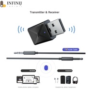 USB interface Bluetooth 5.0 receiving transmitter 2-in-1 for car and TV ter [infinij.sg]