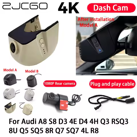 Car Camera 4K Plug and Play Dash Cam Video Recorder Night Vision for Audi A8 S8 D3 4E D4 4H Q3 RSQ3 